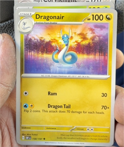 2023 Pokémon Scarlet & Violet Obsidian Flames #158 Dragonair — front