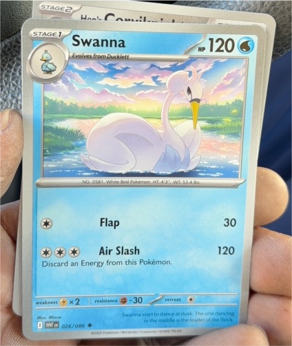 2025 Pokémon SV: White Flare #026 Swanna — front
