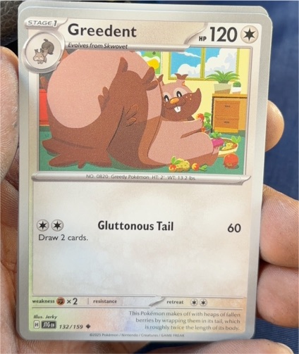 2023 Pokémon Journey Together #132 Greedent — front