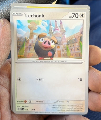 2025 Pokémon Journey Together #139 Lechonk — front