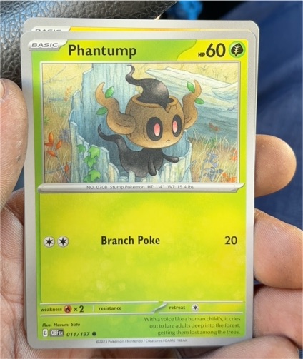2023 Pokémon SV03: Obsidian Flames #011 Phantump — front