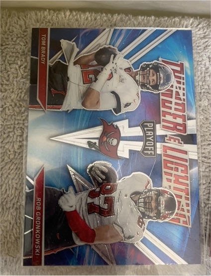 2021 Panini Playoff Thunder and Lightning #TL-4 Tom Brady, Rob Gronkowski — front