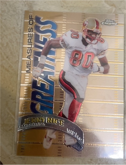 1998 Topps Chrome Measures of Greatness #MG3 Jerry Rice — front