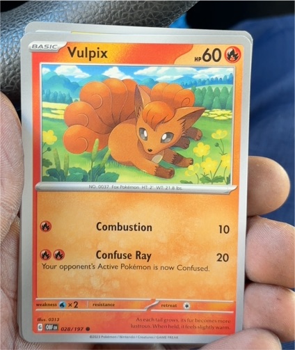 2023 Pokémon SV03: Obsidian Flames #028 Vulpix — front