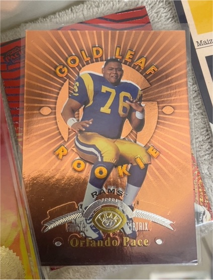 1997 Leaf #180 Orlando Pace Fractal Matrix — front
