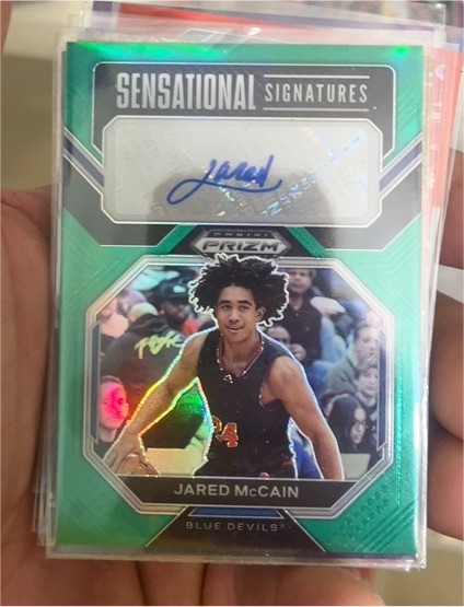 2023 Panini Prizm Draft Picks Sensational Signatures #SS-JMC Jared McCain — front