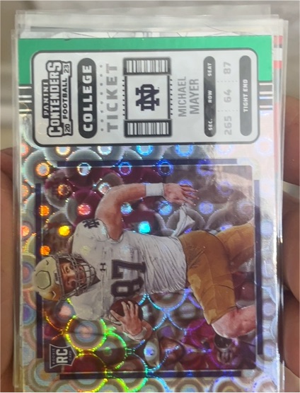 2023 Panini Chronicles Contenders College Ticket #265 Michael Mayer — front
