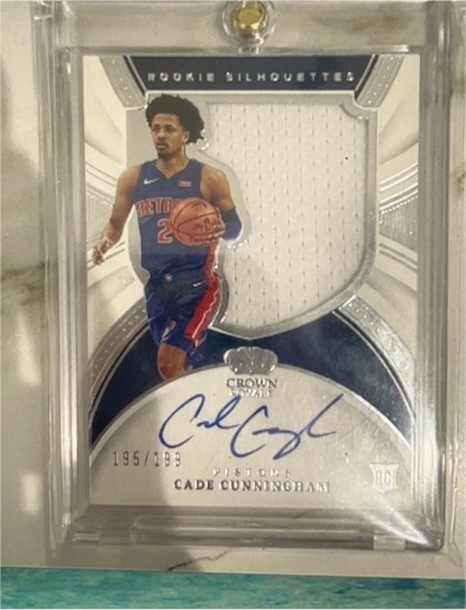 2021-22 Panini Crown Royale Rookie Silhouettes #195 Cade Cunningham — front