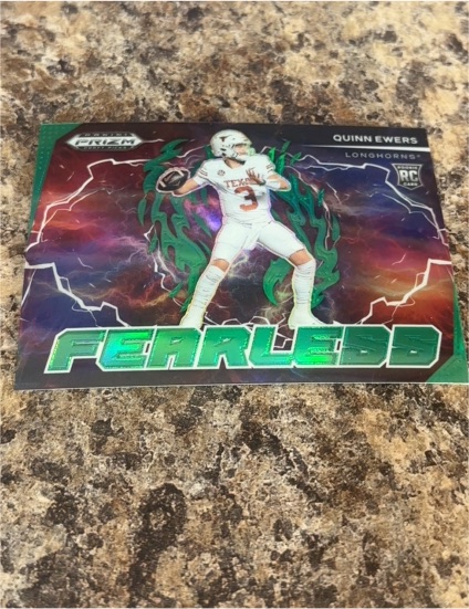 2025 Panini Prizm Draft Picks #F-QES Quinn Ewers Fearless Green — front