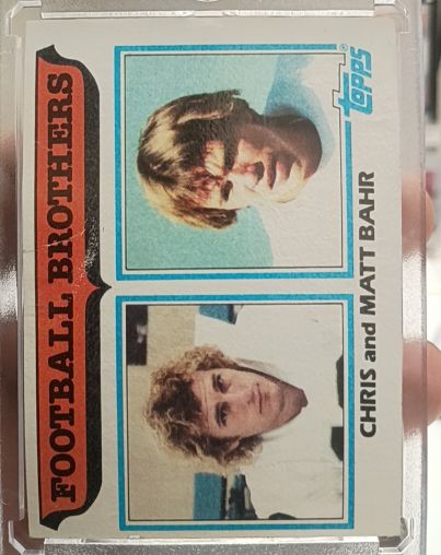 1982 Topps #263 Chris Bahr and Matt Bahr — front