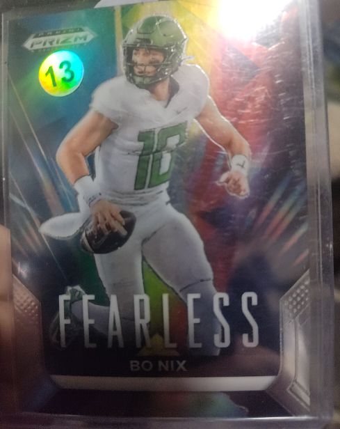 2024 Panini Prizm Draft Picks Fearless #F-BN Bo Nix — front
