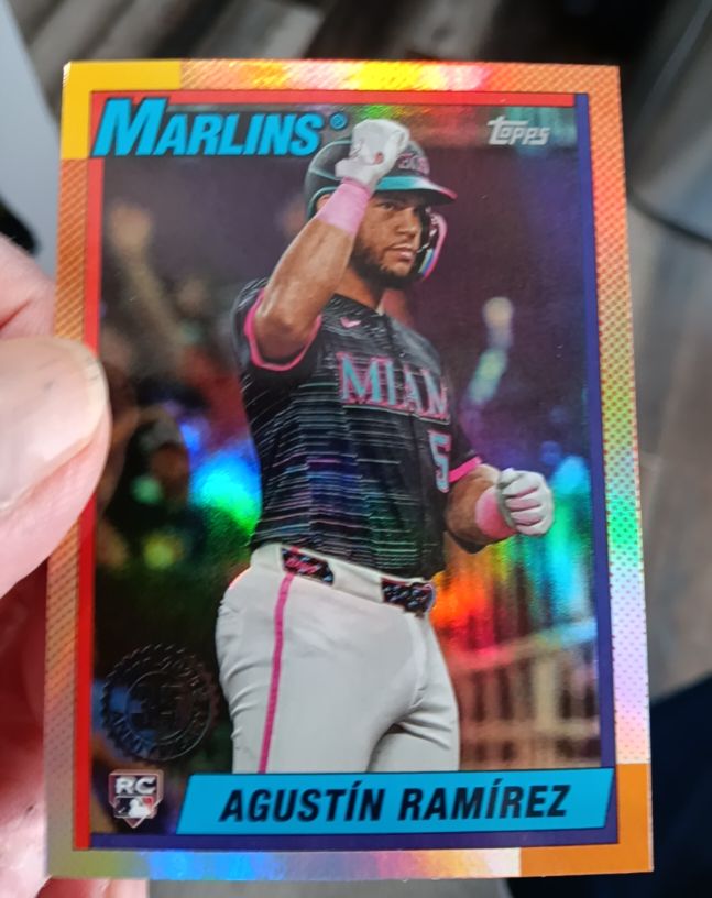 2025 Topps Update #U90-37 Agustín Ramírez 1990 35th Anniversary RC — front