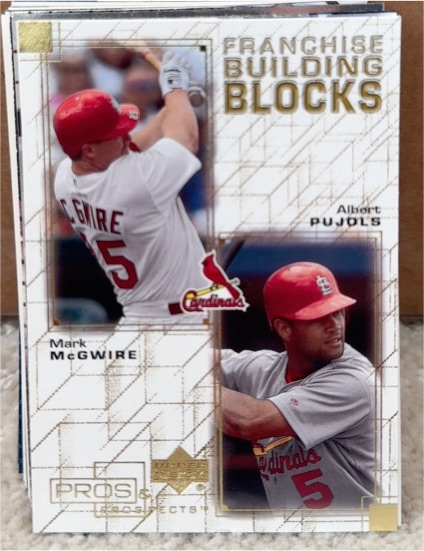 2001 Upper Deck Pros & Prospects #F18 Mark McGwire & Albert Pujols — front