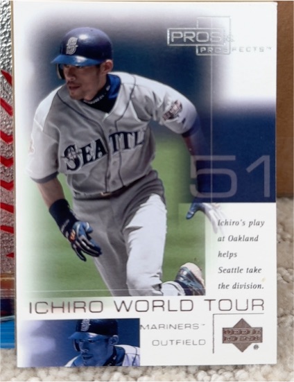2001 Upper Deck Pros & Prospects #WT3 Ichiro Suzuki World Tour — front