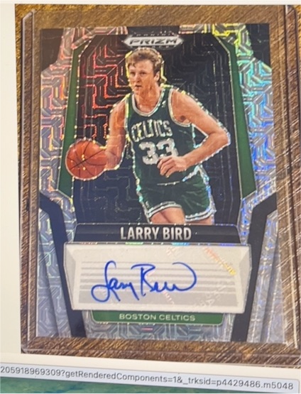 2024-25 Panini Prizm Black Mojo Larry Bird Autograph — front