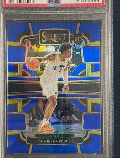 2023-24 Panini Select #75 Keyonte George Blue Prizm Rookie Utah Jazz — front