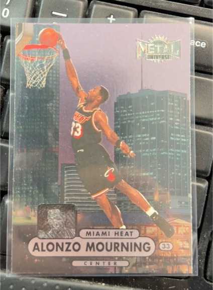 1997-98 Metal Universe Championship #13 Alonzo Mourning — front