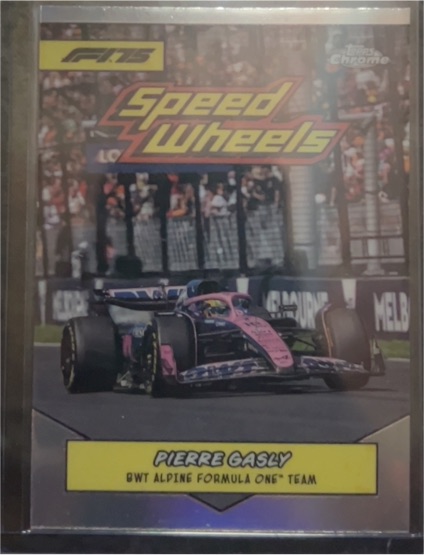 2025 Topps Chrome Formula 1 F1 1975 Speed Wheels #75-ALP Pierre Gasly — front