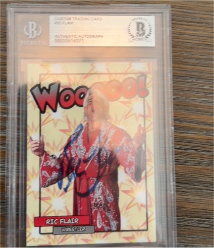 2024 Custom Wooooo! Ric Flair Autograph Trading Card — front