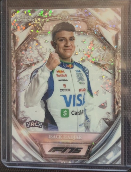 2025 Topps Chrome Formula 1 #D75-12 Isack Hadjar Diamond 75th Anniversary — front