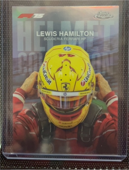 2025 Topps Chrome Formula 1 #HC-2 Lewis Hamilton Helmet Collection — front