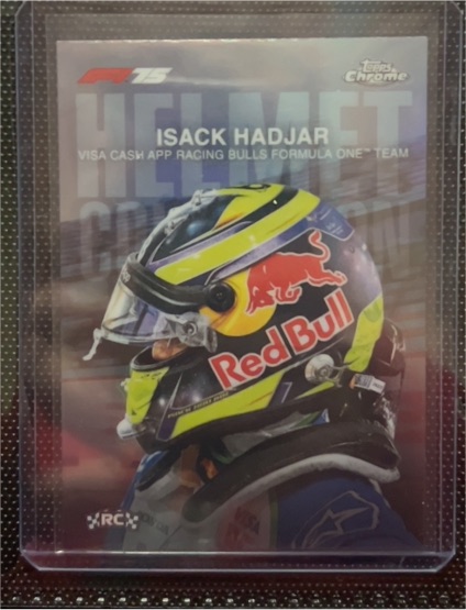 2025 Topps Chrome F1 #HC-5 Isack Hadjar Helmet Collection Rookie Card — front