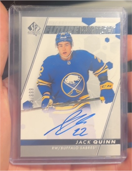 2022-23 SP Authentic #108 Jack Quinn Future Watch Auto — front