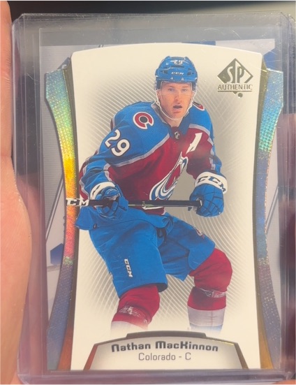 2021-22 Upper Deck SP Authentic Die Cut #DC-5 Nathan MacKinnon — front