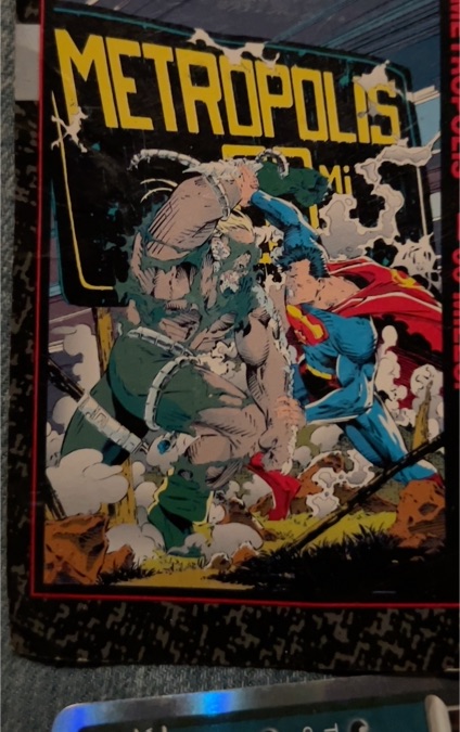 1992 SkyBox Doomsday: The Death of Superman #35 Walls Asunder — front