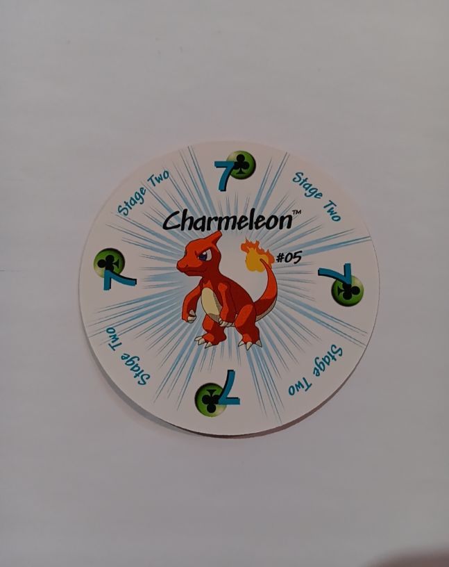 1999 Pokemon Rummy #5 Charmeleon 7 of Clubs — front