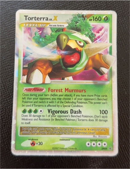 2007 Pokémon Diamond & Pearl #DP09 Torterra LV.X — front