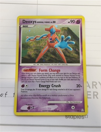 2008 Pokémon Diamond & Pearl Legends Awakened #1 Deoxys Normal Forme — front