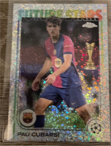 2024-25 Topps Chrome UEFA Club Competitions #196 Pau Cubarsí — front