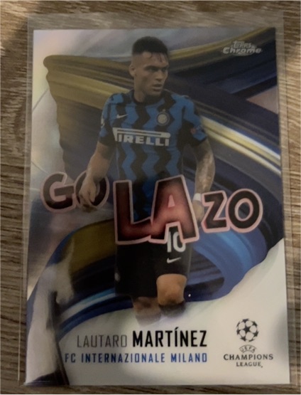 2020-21 Topps Chrome UEFA Champions League Golazo #GOL-LMA Lautaro Martínez — front