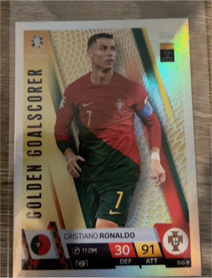 2024 Topps Match Attax UEFA Euro Golden Goalscorer #GG9 Cristiano Ronaldo — front