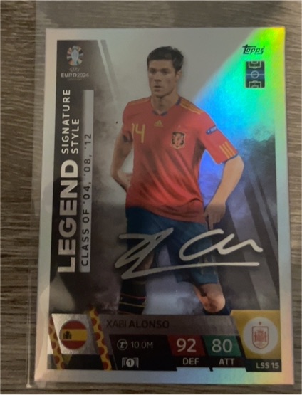2024 Topps Match Attax Euro 2024 Legend Signature Style #LSS15 Xabi Alonso — front