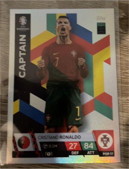 2024 Topps Match Attax UEFA Euro #POR17 Cristiano Ronaldo Captain — front