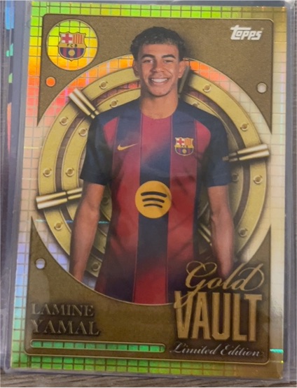 2025-26 Topps FC Barcelona #GV-5 Lamine Yamal Gold Vault Limited Edition — front