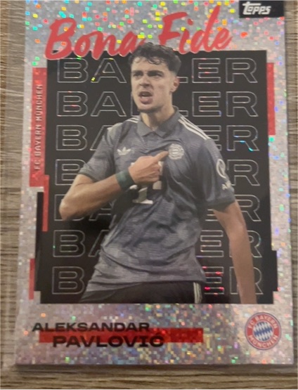 2025 Topps FC Bayern Munich #Bona Fide Baller Aleksandar Pavlović — front