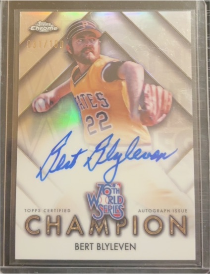 2025 Topps Chrome #WSC-BB Bert Blyleven World Series Champion Autographs — front