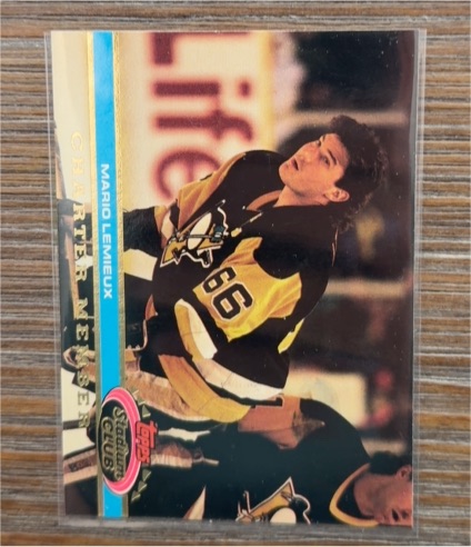1991 Topps Stadium Club Charter Member #50 Mario Lemieux — front