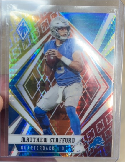 2020 Panini Phoenix #89 Matthew Stafford Fire Burst — front