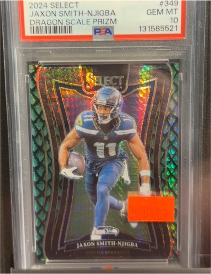 2024 Panini Select #349 Jaxon Smith-Njigba Dragon Scale Prizm — front