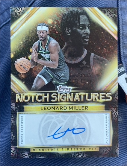 2025-26 Topps Notch Signatures #TNS-LM Leonard Miller — front