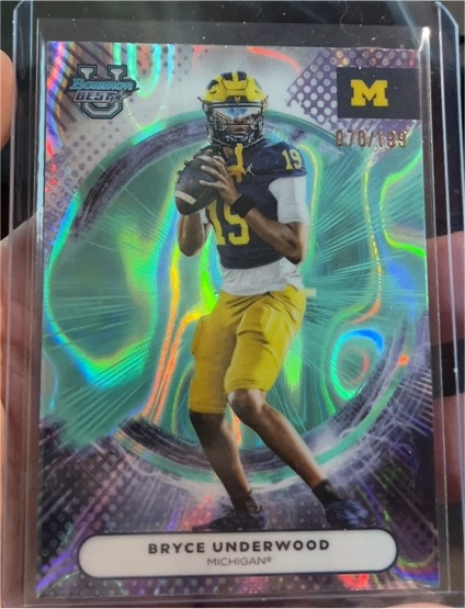 2025 Bowman Best University #100 Bryce Underwood — front