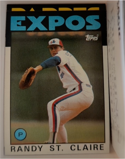 1986 Topps #89 Randy St. Claire — front