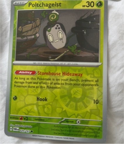 2024 Pokémon Twilight Masquerade #020 Poltchageist — front
