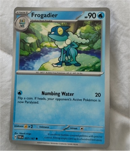 2024 Pokémon SV06 Twilight Masquerade #057 Frogadier — front