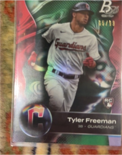 2023 Bowman Platinum #30 Tyler Freeman — front