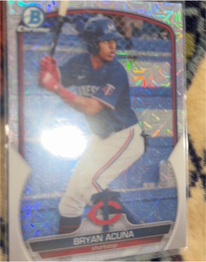 2023 Bowman Chrome #BCP-37 Bryan Acuna — front